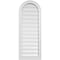 Ekena Millwork Round Top Surface Mount PVC Gable Vent: Functional, w/ 2"W x 1-1/2"P Brickmould Frame, 16"W x 42"H GVPRT16X4202SF - alternate 1